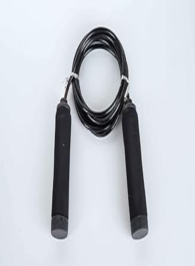 OR BLACK Jumping Rope with BLACK foam Handle 