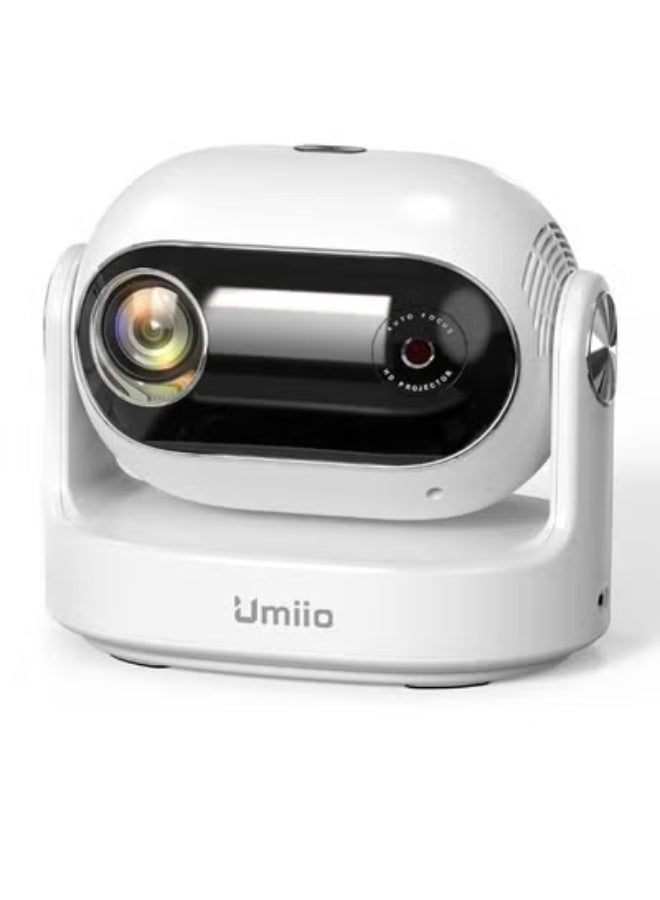 Umiio جهاز العرض الفائق الذكاء U30 - 1080P دقة عالية كاملة مع دعم 4K، عدسة قابلة للتعديل بزاوية 180°، WiFi 6، مدخلات HDMI/USB/صوت وتحكم عن بعد - جهاز عرض مسرح منزلي محمول وأفلام خارجية - Image 1