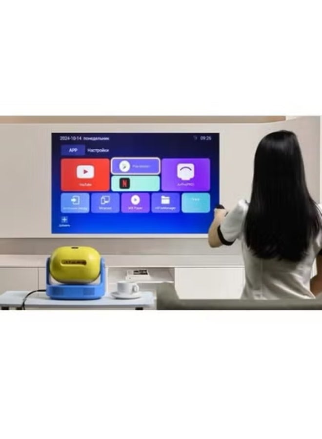Umiio جهاز العرض الفائق الذكاء U30 - 1080P دقة عالية كاملة مع دعم 4K، عدسة قابلة للتعديل بزاوية 180°، WiFi 6، مدخلات HDMI/USB/صوت وتحكم عن بعد - جهاز عرض مسرح منزلي محمول وأفلام خارجية - Image 3