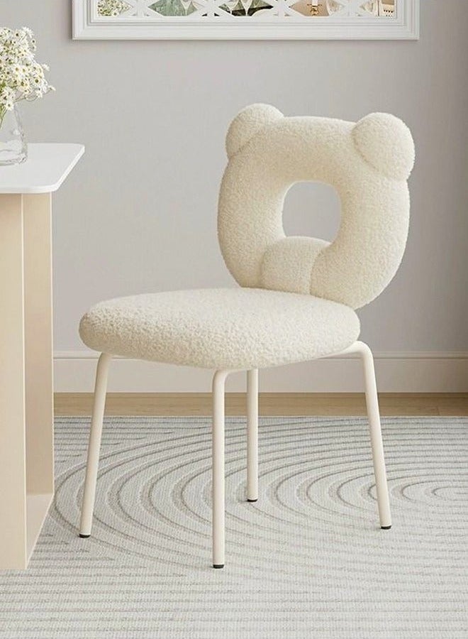 رافين تصميم عصري بسيط، أريكة فردية قابلة للدوران بزاوية 360 درجة، كرسي زينة مريح وناعم، كراسي مكتب مكياج أنيقة، كرسي طعام بمسند ظهر مع أرجل مبطنة لغرفة النوم وغرفة المعيشة، 45 × 47 × 80 سم - Image 2