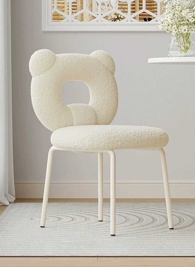 رافين تصميم عصري بسيط، أريكة فردية قابلة للدوران بزاوية 360 درجة، كرسي زينة مريح وناعم، كراسي مكتب مكياج أنيقة، كرسي طعام بمسند ظهر مع أرجل مبطنة لغرفة النوم وغرفة المعيشة، 45 × 47 × 80 سم - Image 1