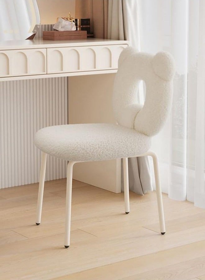 رافين تصميم عصري بسيط، أريكة فردية قابلة للدوران بزاوية 360 درجة، كرسي زينة مريح وناعم، كراسي مكتب مكياج أنيقة، كرسي طعام بمسند ظهر مع أرجل مبطنة لغرفة النوم وغرفة المعيشة، 45 × 47 × 80 سم - Image 5