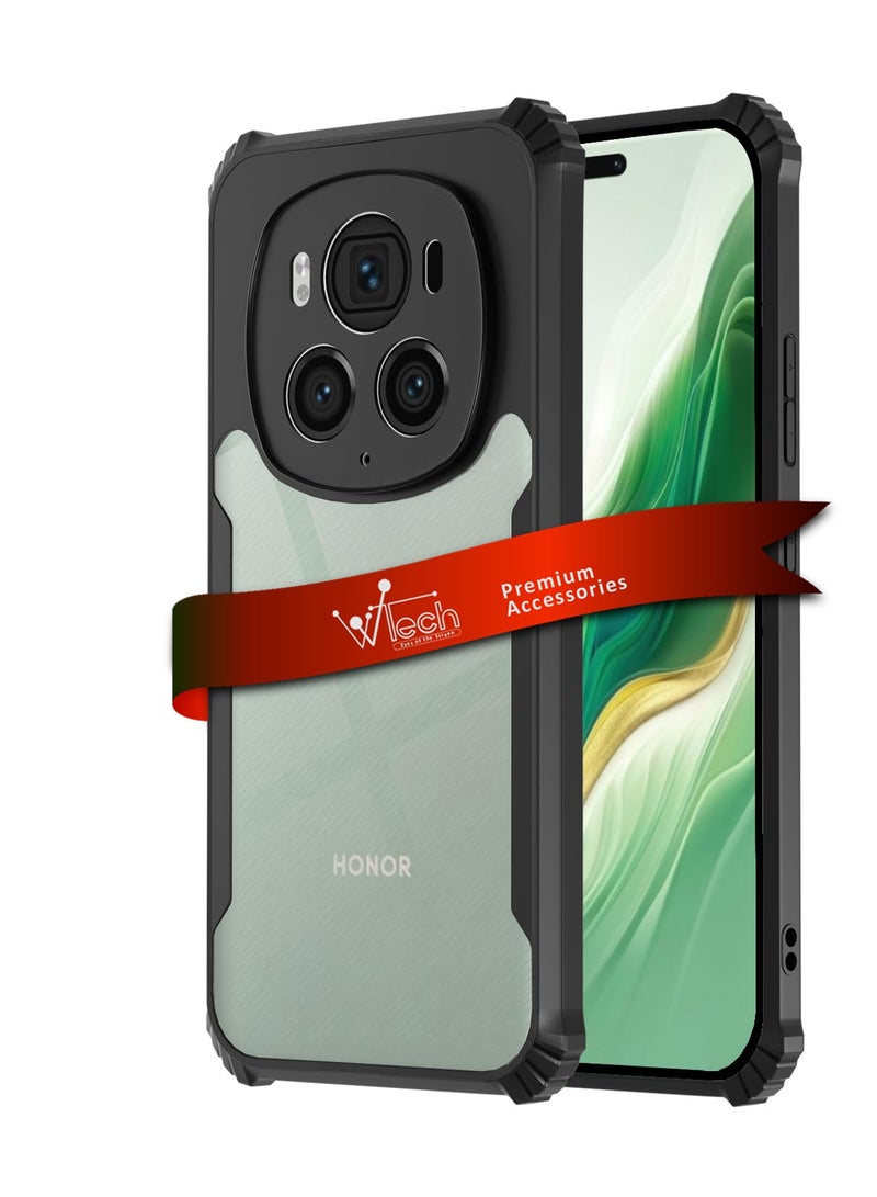 Wtech Hybrid TPU Silicone With Raised Armour Bumpers Slim Case Cover For Honor Magic6 Pro 5G 2024 Black - Image 1