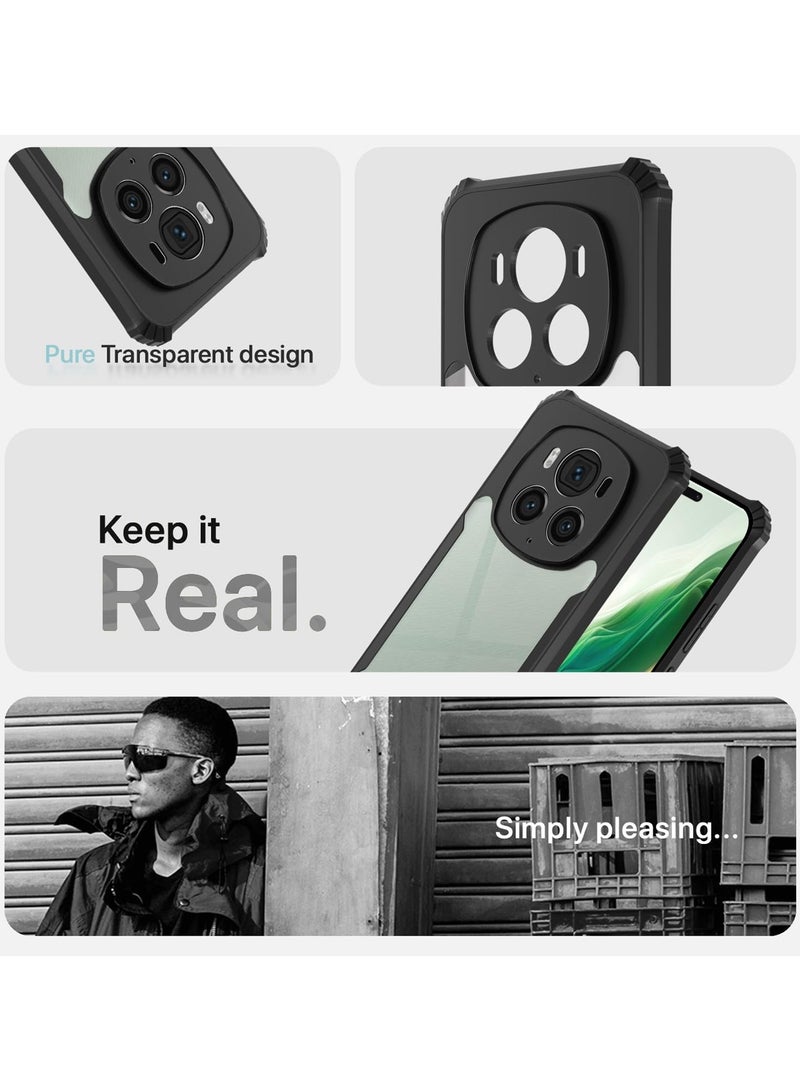 Wtech Hybrid TPU Silicone With Raised Armour Bumpers Slim Case Cover For Honor Magic6 Pro 5G 2024 Black - Image 3