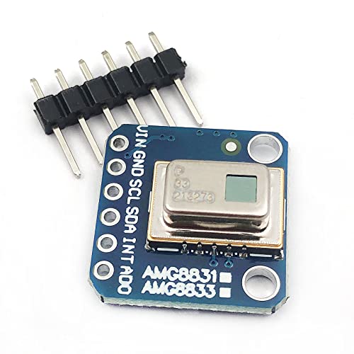 DEVMO AMG8833 88 IR Thermal Camera Sensor Breakout Imager Array Temperature Sensor Module Grid-Eye 8x8 Infrared Camera Module Array Board IIC I2C 3-5V Compatible with Ardu-ino Rasp-Berry Pi AMG-8833 - Image 1