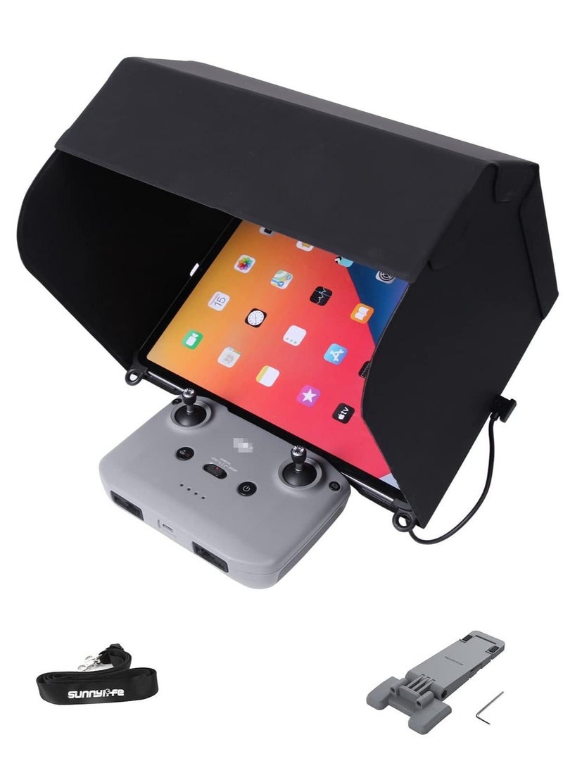 Captaintech Remote Control Phone Shade, Sunshade Shade for DJI mavic 3/Mini 2/Mavic Air 2/DJI Air 2S Controller Accessories Sunshade Shade for 7.9" Screen with Tablet Holder and Dual Lanyard - Image 1