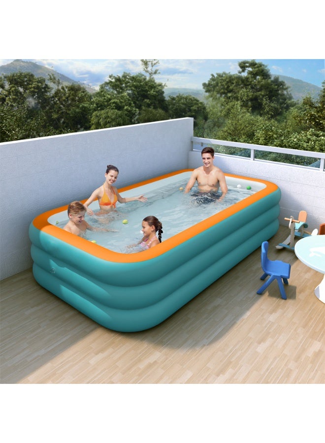 KSYN KO-KO Large Family Inflatable Swimming Pool, 300x170x56cm Adult Size | Easy Setup & Sturdy Construction for Backyard - Image 1