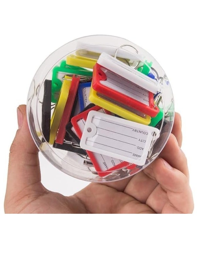 Rubik Large Plastic Key Tags with Labels 30pcs Pack, Durable Key Rings with Labels For Keys Identification, Luggage, Hotels (White)  - Image 4