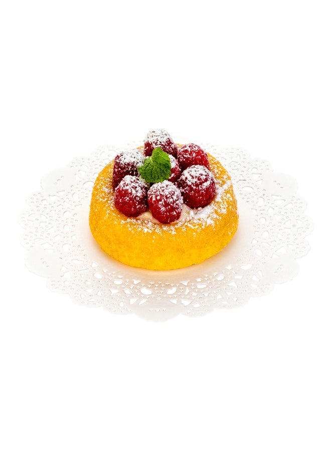 Restaurantware دواليب دانتيل بيضاء 6 × 6 بوصة من باستري تيك، 100 قطعة من أدوات المائدة الزخرفية - قابلة للتخلص، دائرية، ورقية بيضاء، للاحتفالات، أو حفلات الزفاف، ديكور الطاولة - Image 2