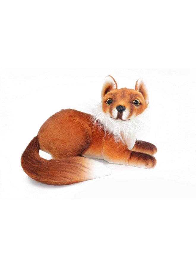 Tickles Tickles Laying Fox Soft Stuffed Plush Animal Toy for Kids Birthday Gifts (Color: Brown Size: 22 cm)  - Image 1