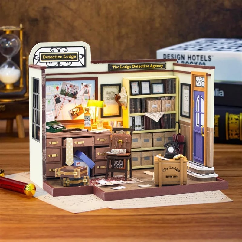 DIY Miniature Dollhouse Kit – Wooden Furniture Music Box with LED Lights, Craft Set for Birthdays - Image 3