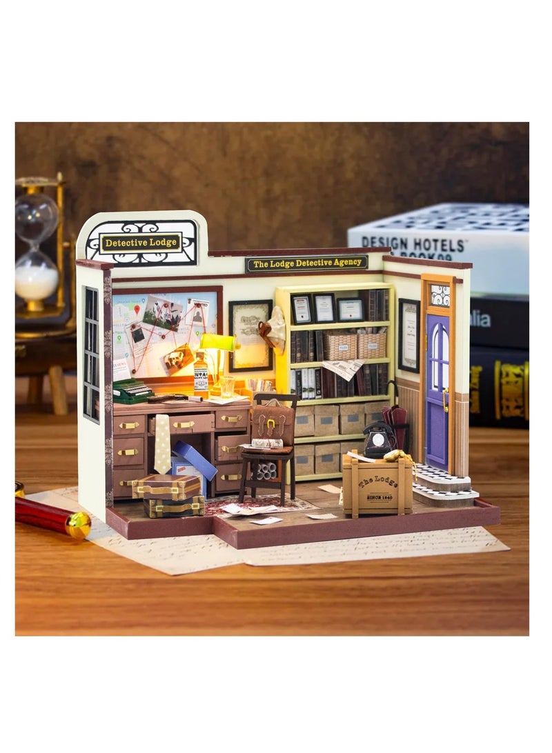 SYOSI DIY Miniature Dollhouse Kit, Wooden Furniture Music Box and LED DIY Dollhouse Set Crafts Birthday Gifts - Image 3