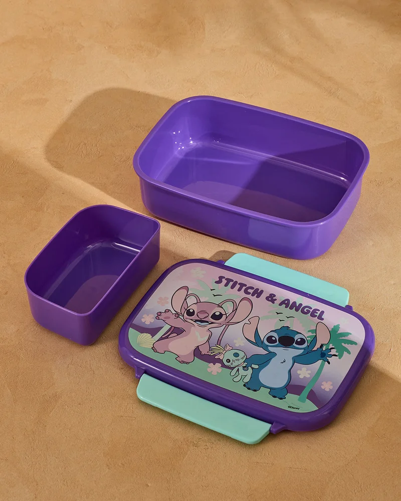 REDTAG Purple Stitch Printed Lunch Box with Inner