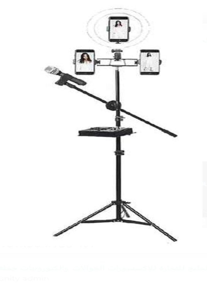 Tripod Stand LED Selfie Ring Light with Microphone Holder 3 IN 1 - Image 4