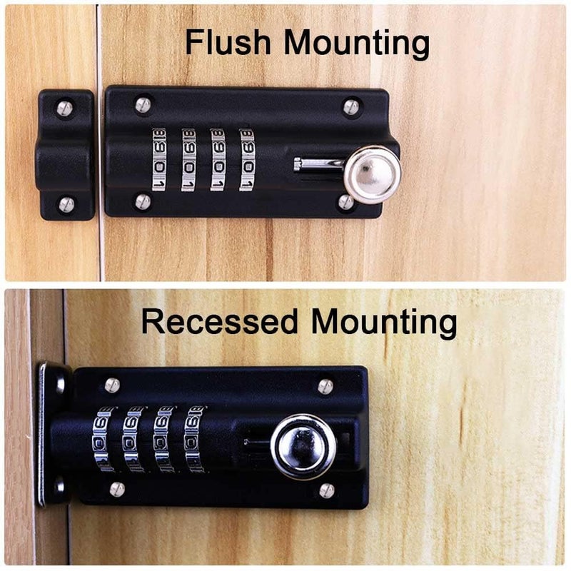 bosig bosig Combination Bolt Combi Bolt Latch Keyless Combination Bolt 4 Digit Pin Dial Slide Bolt for Sheds Gates Cupboards Fences  - Image 5
