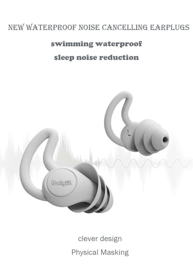 Daigiit Silicone Earplugs -Waterproof Swimming  - Image 2