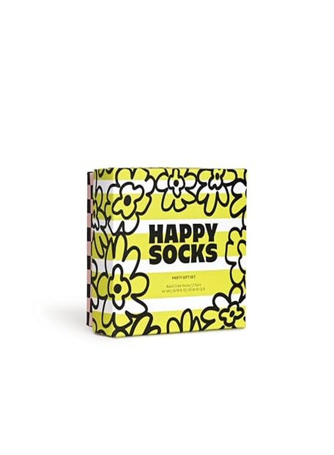 Happy Socks 2-Pack Party Socks Gift Set, Yellow, M/L - Image 4