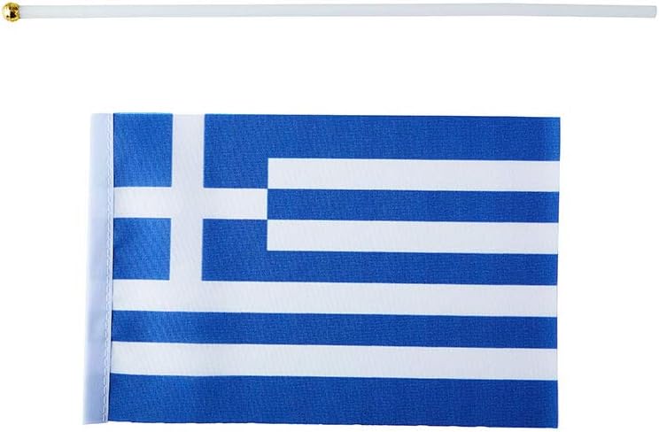 mflagperft Greece Flag Greek Flag, Small Mini Handheld Greece Flags on Stick, Ideal for Party Parades Sports Events Patriotic Festival Decorations - Image 4