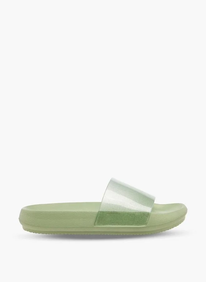 Celeste Women Glitter Print Slides
