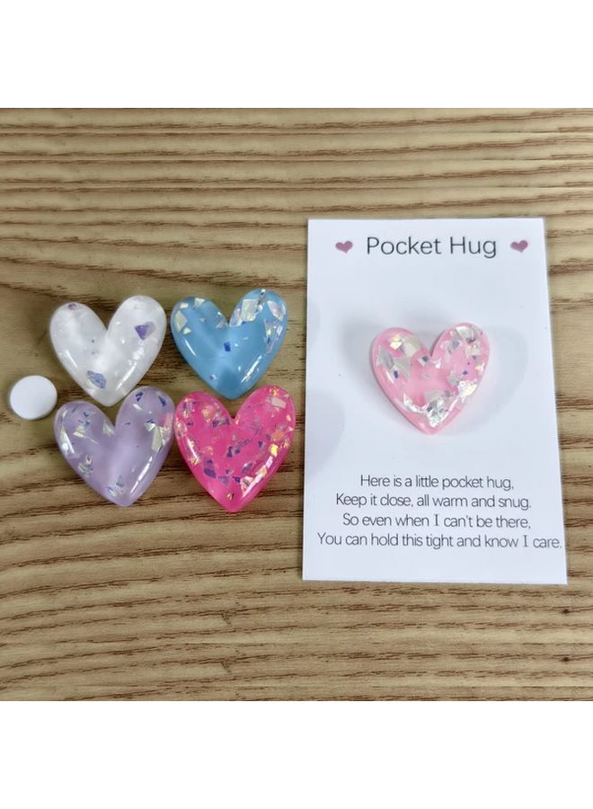 مجموعة هدايا عناق الأرجواني المحمولة مع بطاقة تشجيعية للأحباء 2 قطعة - Image 2