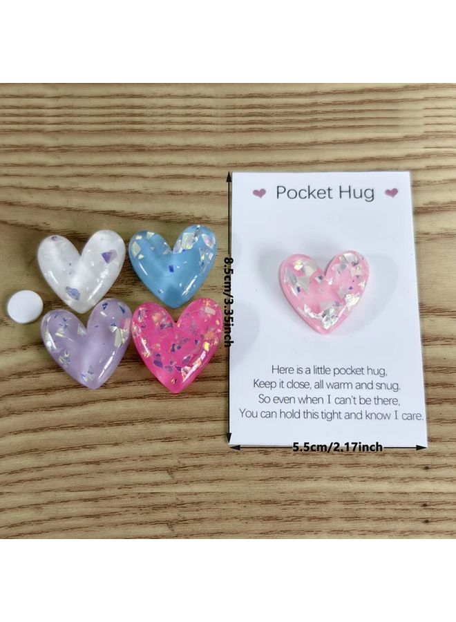 مجموعة هدايا عناق الأرجواني المحمولة مع بطاقة تشجيعية للأحباء 2 قطعة - Image 4