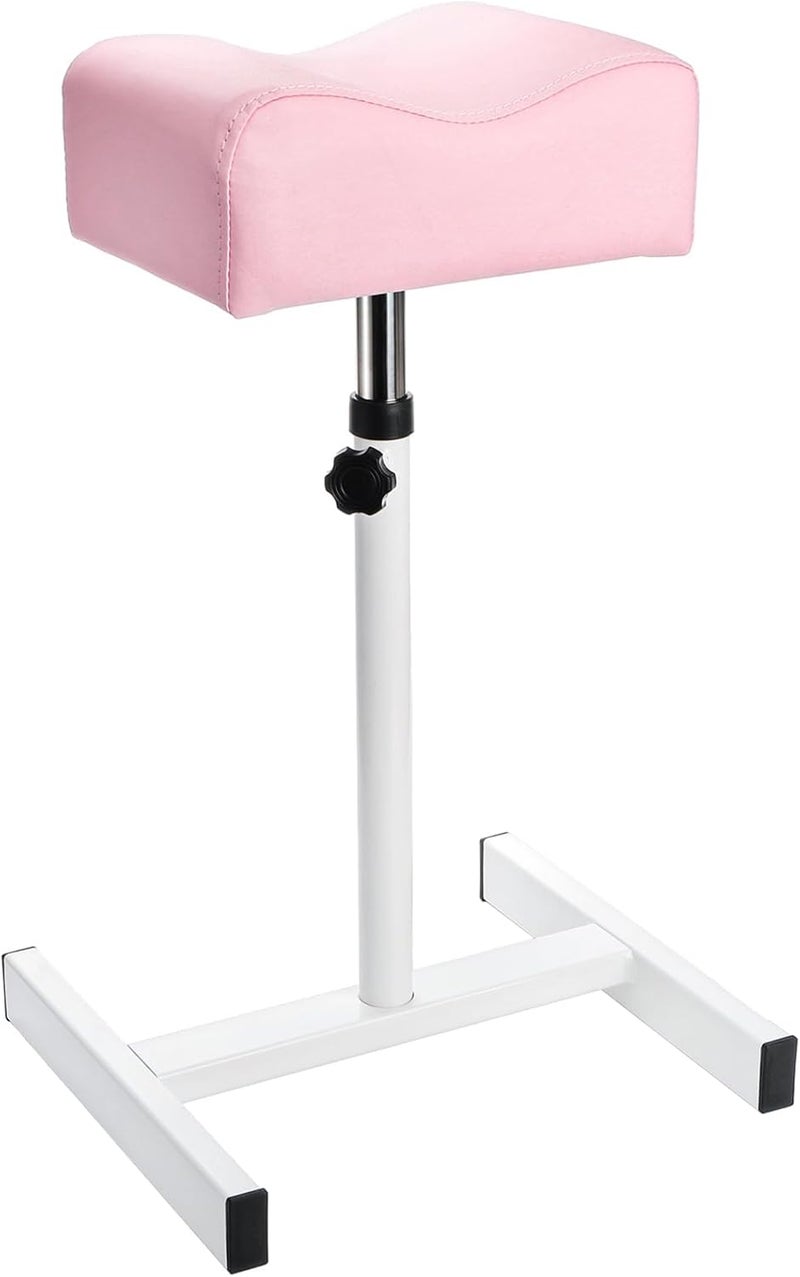 Hedume Hedume Pedicure Manicure Footrest, Adjustable Height Foot Massage Manicure Nail Beauty Stool Stand with Non-Slip Legs, Footstool for Home Beauty Salon SPA, Pink