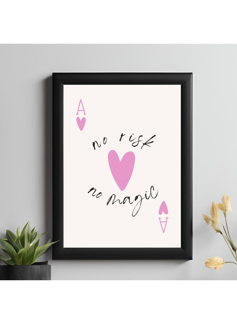 Master Flame Master Flame Inspirational Motivational Quotes Card themed Aesthetic Wall Art Poster for Cafe Restaurants Living Room Home Wall Decor FrameFrameless No risk Pink QCR5 A3 Unframed 