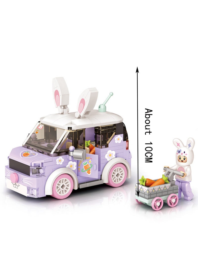 Rabbit Carrot Car 242pcs, Small House Street View Store Set Building Block Toys, Educational Assembly Model Gift For Children - Image 2