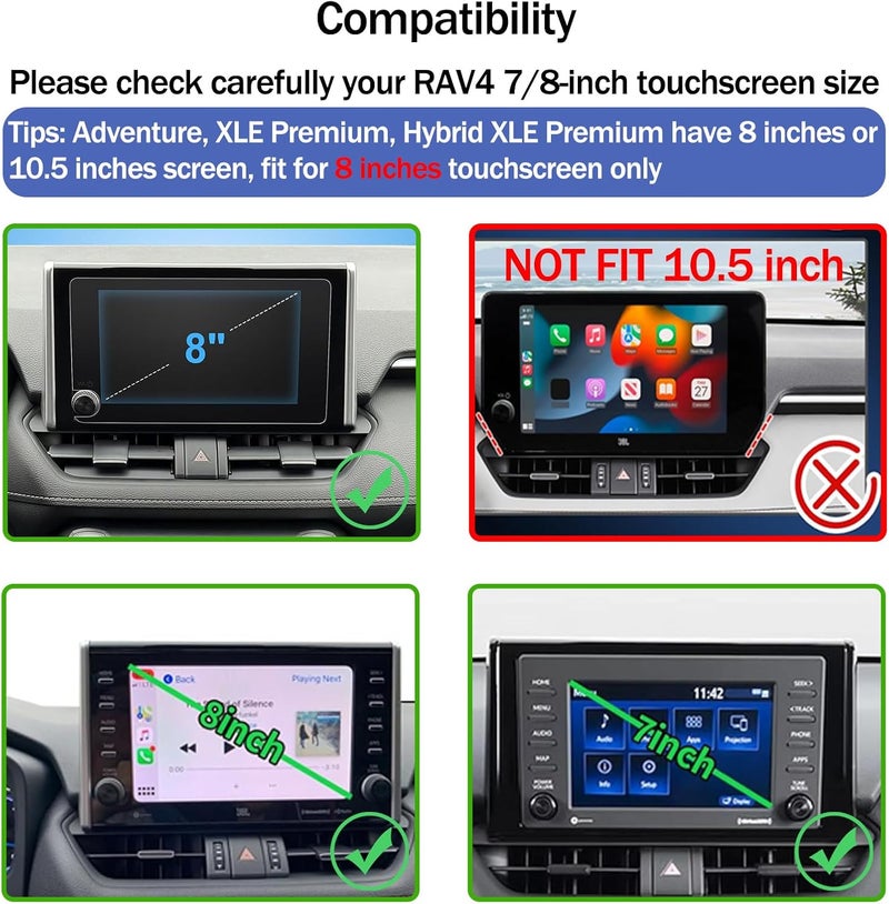 Hesanzol Car Phone Holder for Toyota RAV4 2025 2019-2024 7/8-Inch Screen, Cell Phone Mount Compatible with MagSafe - Image 3