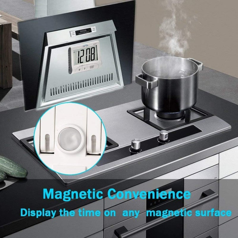 MVM Enterprise Digital Kitchen Timer Magnetic Kitchen Timer Large LCD Display Screen Cooking Timer Clock Timer with Loud Alarm Countdown Clock dc101 Pack 1 - Image 4