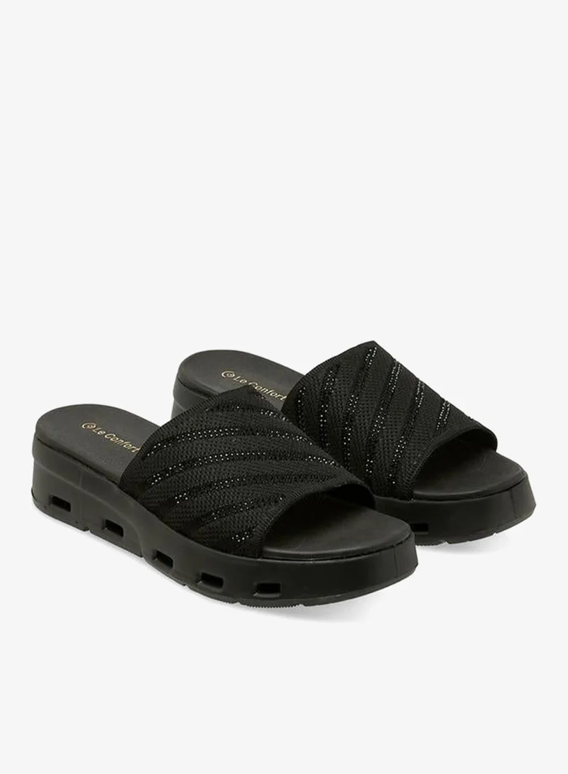 لو كونفورت صنادل نسائية فلينكيت ويدج مجموعة رمضان