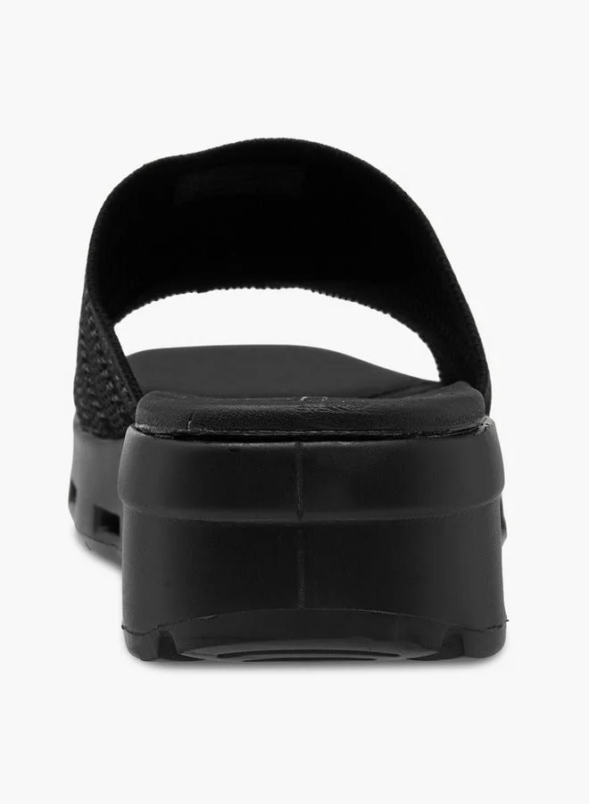Le Confort BLACK Women Flynkit Wedges Sandals for Women | Best Price UAE