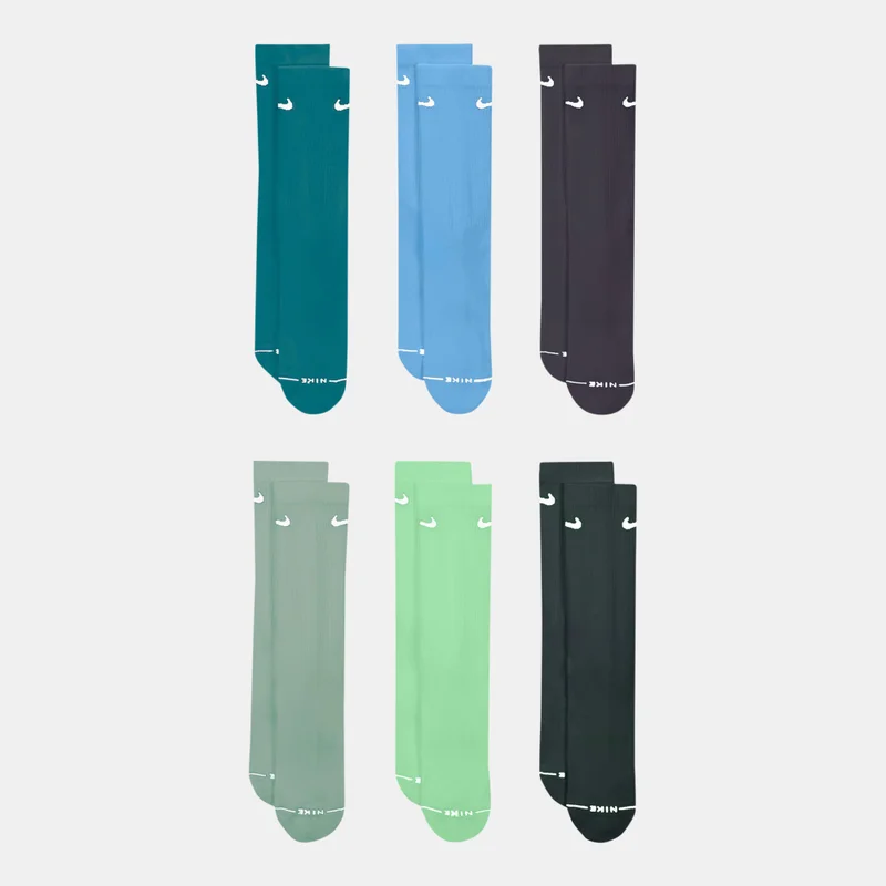 Nike Multi-Colour Everyday Elevated Crew Socks (6 Pairs)  | Best Price UAE