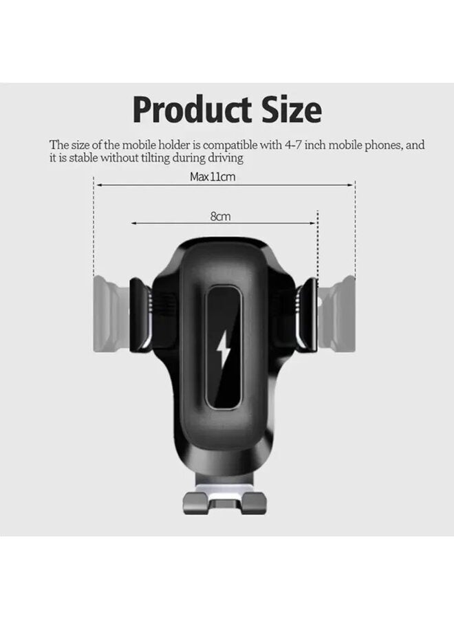 سيندم حامل شاحن سيارة لاسلكي بقوة 15 وات، حامل شاحن للهاتف المحمول حساس للمس - Image 5