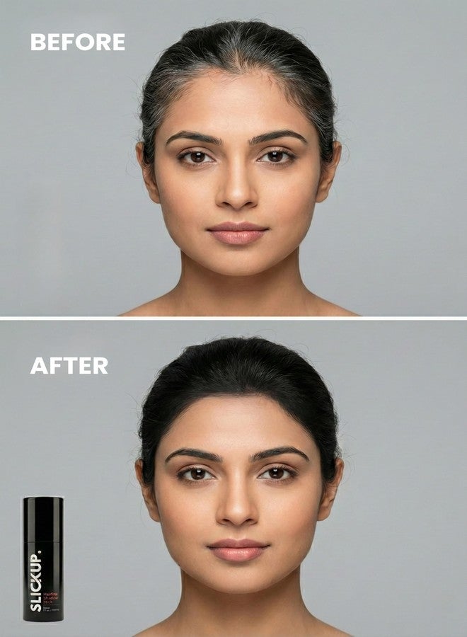 SLICKUP Hairline Shadow Powder Stick for Root Touch Up | Instant Hair Colour Touch Up Stick for Grey Hair Coverage | Temporary Hair Powder for Thinning Hair, Bald Spots & Hairline | Natural Finish - 1.5g (Black) - Image 2