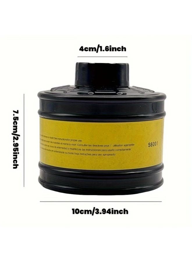 قناع وجه كامل من السيليكون السميك قابل لإعادة الاستخدام مضاد للضباب برؤية واسعة مع فلتر 40 ملم - Image 5