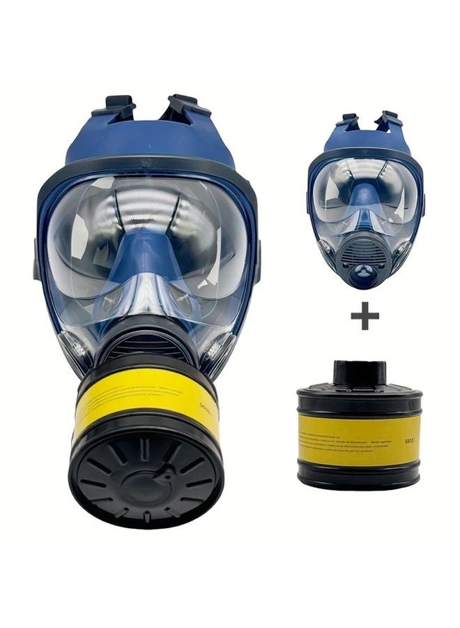 قناع وجه كامل من السيليكون السميك قابل لإعادة الاستخدام مضاد للضباب برؤية واسعة مع فلتر 40 ملم - Image 3