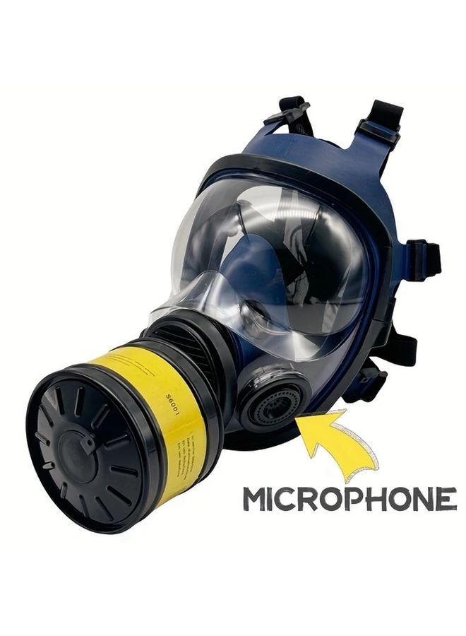 قناع وجه كامل من السيليكون السميك قابل لإعادة الاستخدام مضاد للضباب برؤية واسعة مع فلتر 40 ملم - Image 2