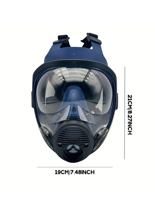 قناع وجه كامل من السيليكون السميك قابل لإعادة الاستخدام مضاد للضباب برؤية واسعة مع فلتر 40 ملم - Image 4