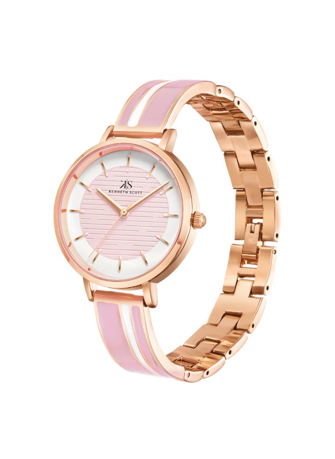 KENNETH SCOTT Women's Alloy Analog Watch K23501-RBPP - 32 mm  - Image 2