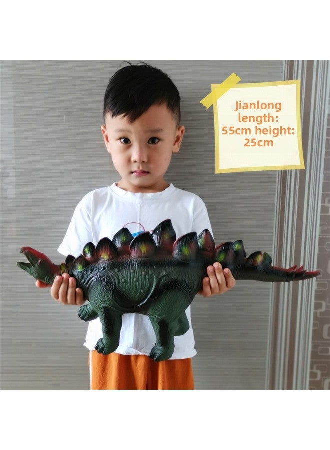 Children's Toys Simulation Dinosaur Toys Soft Rubber Doll Animal Model Set Gift Daifa General-Color:Plus Simulation Spinosaurus (Light Call)-Specifications:Scream Of Light - Image 5