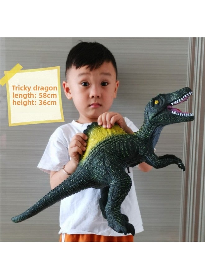 Children's Toys Simulation Dinosaur Toys Soft Rubber Doll Animal Model Set Gift Daifa General-Color:Plus Simulation Spinosaurus (Light Call)-Specifications:Scream Of Light - Image 4