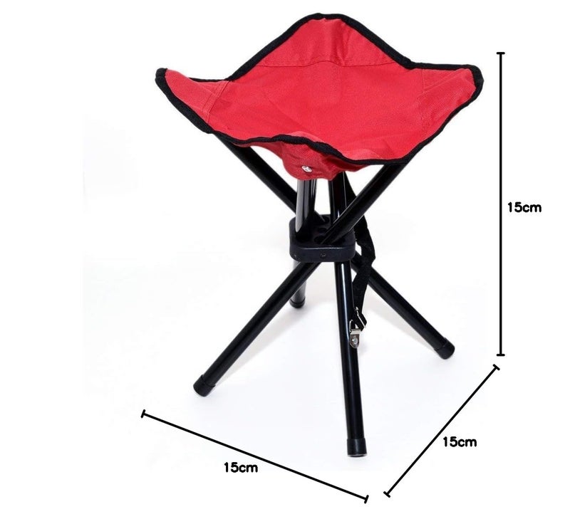 2HEET 2heet Folding Portable Tripod Stool or Chair with Carrying Case for Outdoor Camping Hiking Fishing spectating Soccer Basketball Football All Sports Multicolour  - Image 2