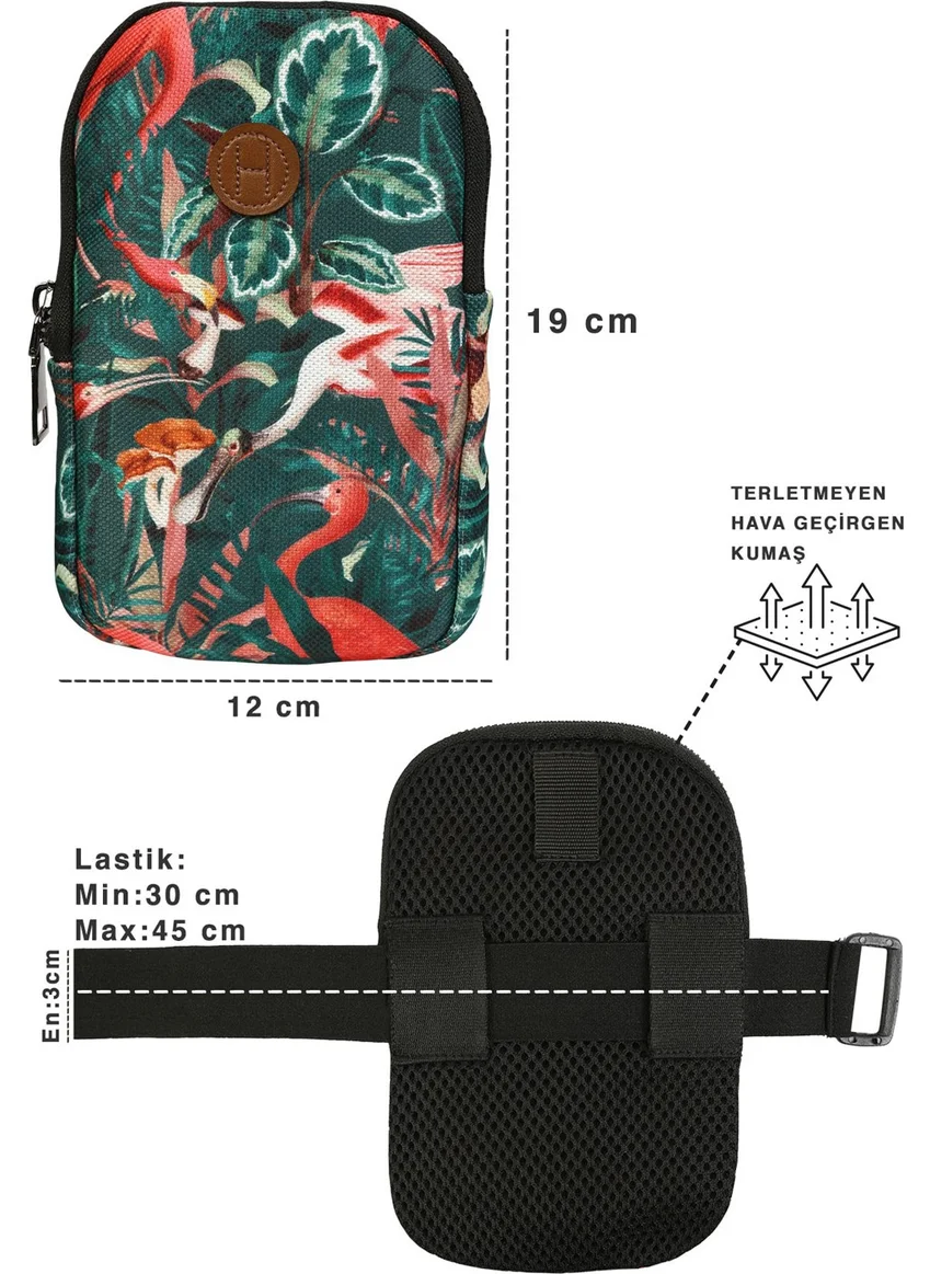 Hamur Dough Sports Arm Wrist Phone Bag Flower