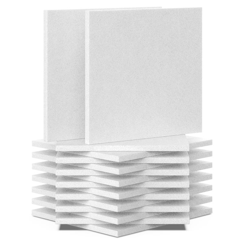 BXI Sound Absorber 12 X 12 X 38 Inches 16Pcs High Density Acoustic Absorption Panel Sound Absorbing Panels Reduce Echo Reverb Tackable Acoustic Panels for Wall and Ceiling Acoustic Treatment