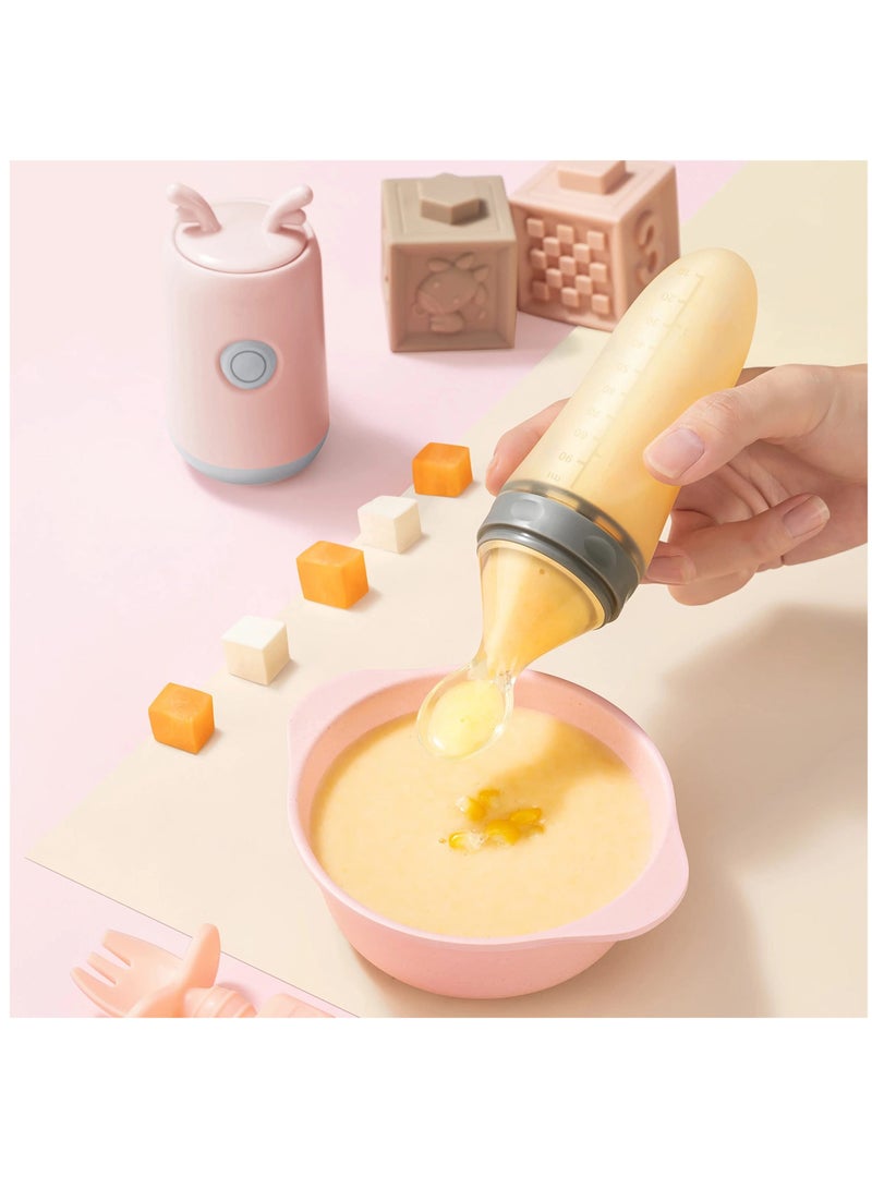 Portable Baby Food Maker with Silicone Squeeze Spoon, Baby Food Processor, Blender for First Stage Baby Feeding - Liquid or Semi-Liquid Options, blue  - Image 4