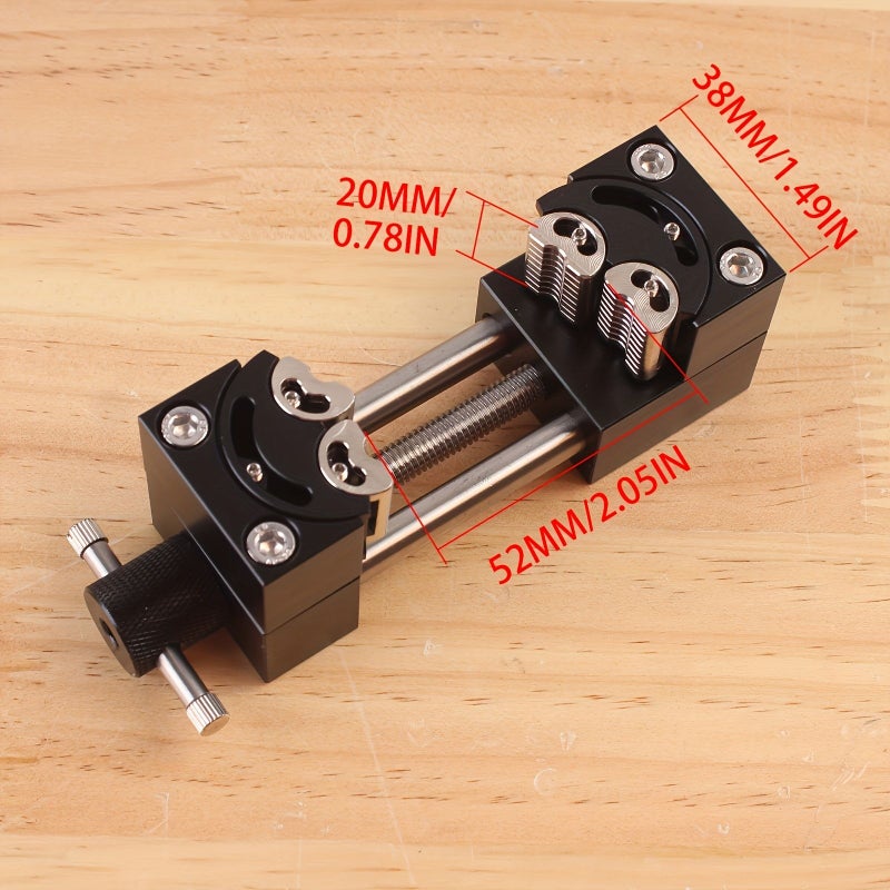Black Heavy Duty Aluminum Alloy Bench Vise With Self Adjusting Jaws For DIY Jewelry Making Repair - Image 3