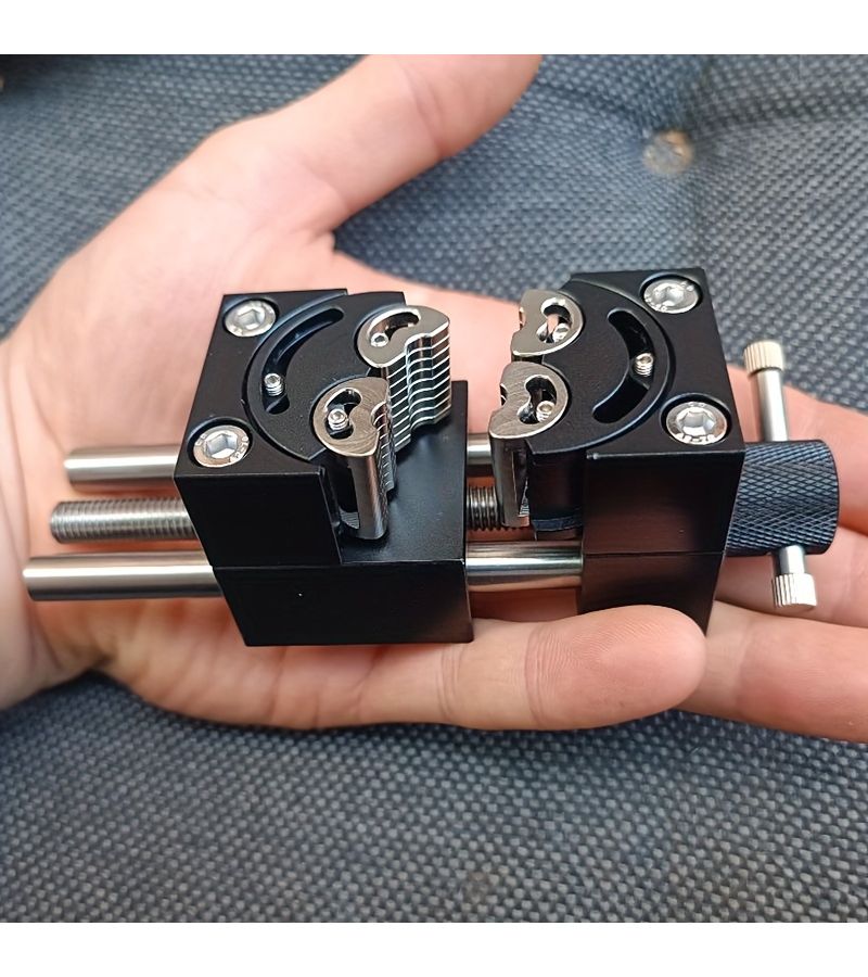 Black Heavy Duty Aluminum Alloy Bench Vise With Self Adjusting Jaws For DIY Jewelry Making Repair - Image 4