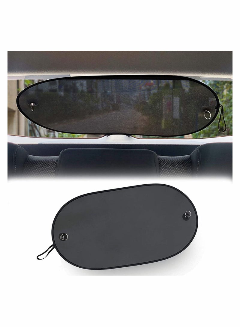 Captaintech Car Window Shade Car Rear Windshield Sunshade, Screen Mesh Cover | Universal Mesh Back Window Visor with Suction Cup | UV/Sun/Glare Protection for Baby Fit for Car/SUV (40" x 20") - Image 1