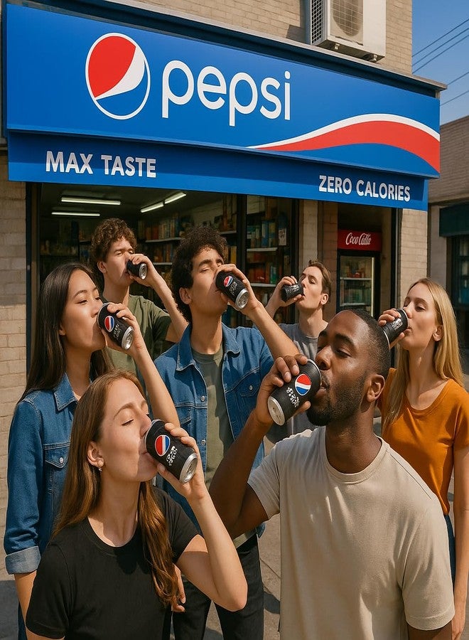 Pepsi Black Soft Drink – Zero Sugar Cola Beverage (Pack of 3) - 250ml Cans By COUGAR | Bold Flavour Carbonated Drink | Slim Can Format for Easy Storage & Travel | Suitable for Parties, Meals, Refreshment & Sharing | (Imported) - Image 4